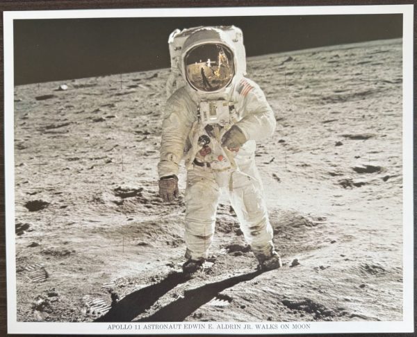Apollo 11 Vintage NASA litho - Buzz Aldrin "Man on the Moon"